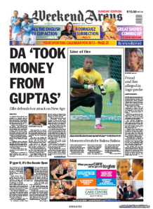 WeekendArgus-27January2013-Page1